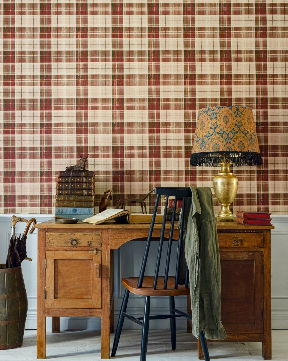 Mind The Gap Countryside Plaid Beechnut Behang WP30010 - LAB COLOUR THE WORLD