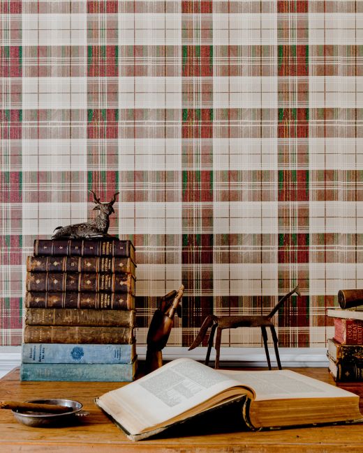 Mind The Gap Countryside Plaid Leather Behang WP30012 - LAB COLOUR THE WORLD