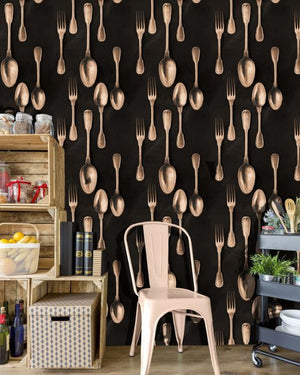 Mind The Gap Cutlery Copper Behang WP20247 - LAB COLOUR THE WORLD
