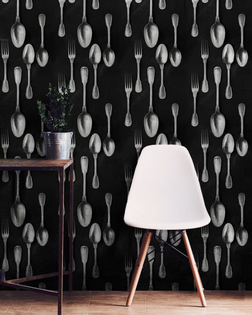 Mind The Gap Cutlery Silver Behang WP20248 - LAB COLOUR THE WORLD