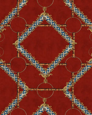 Mind The Gap Decorative Harness Burgundy Behang WP30106 - LAB COLOUR THE WORLD