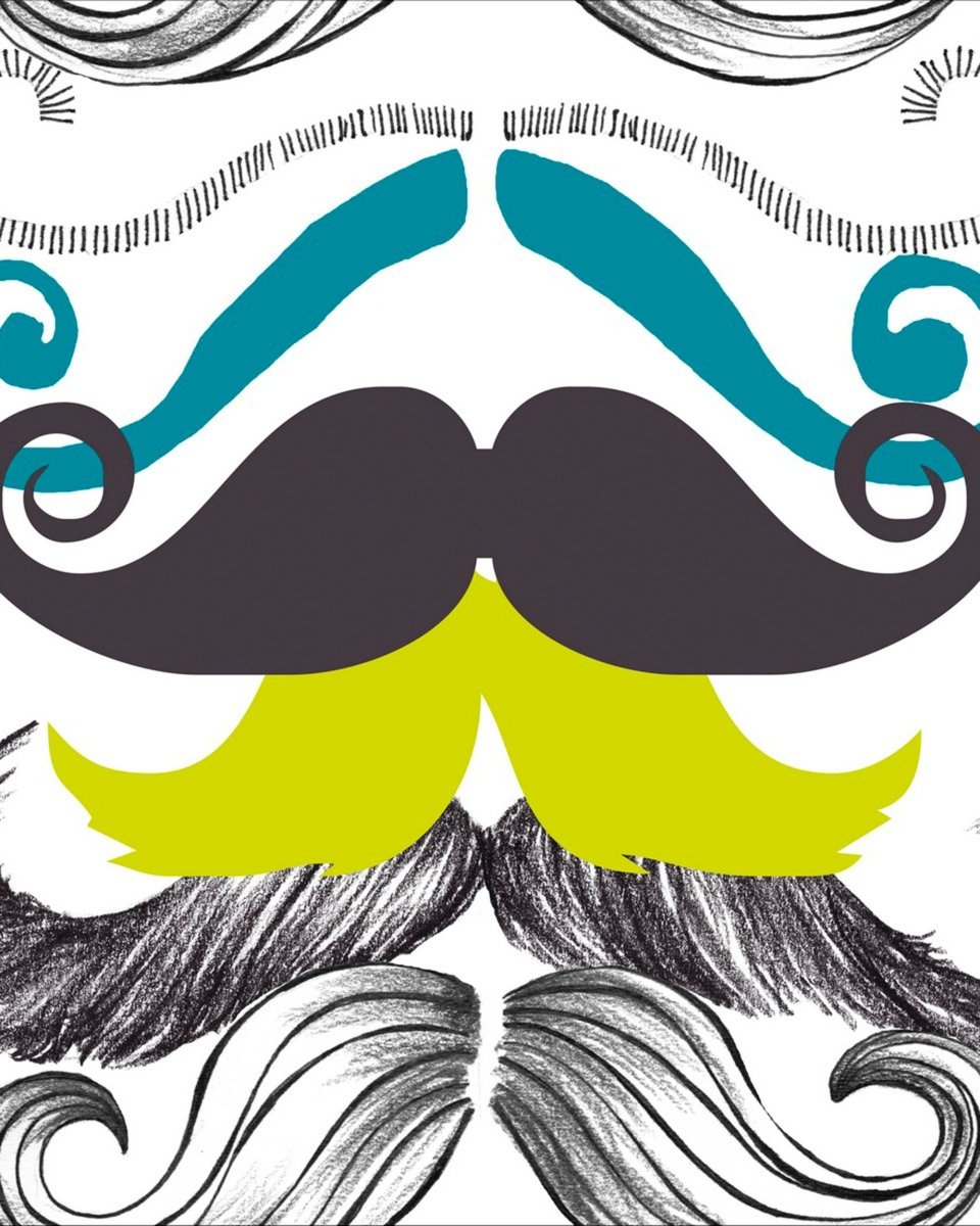 Mind The Gap Different Moustaches Behang WP20089 - LAB COLOUR THE WORLD