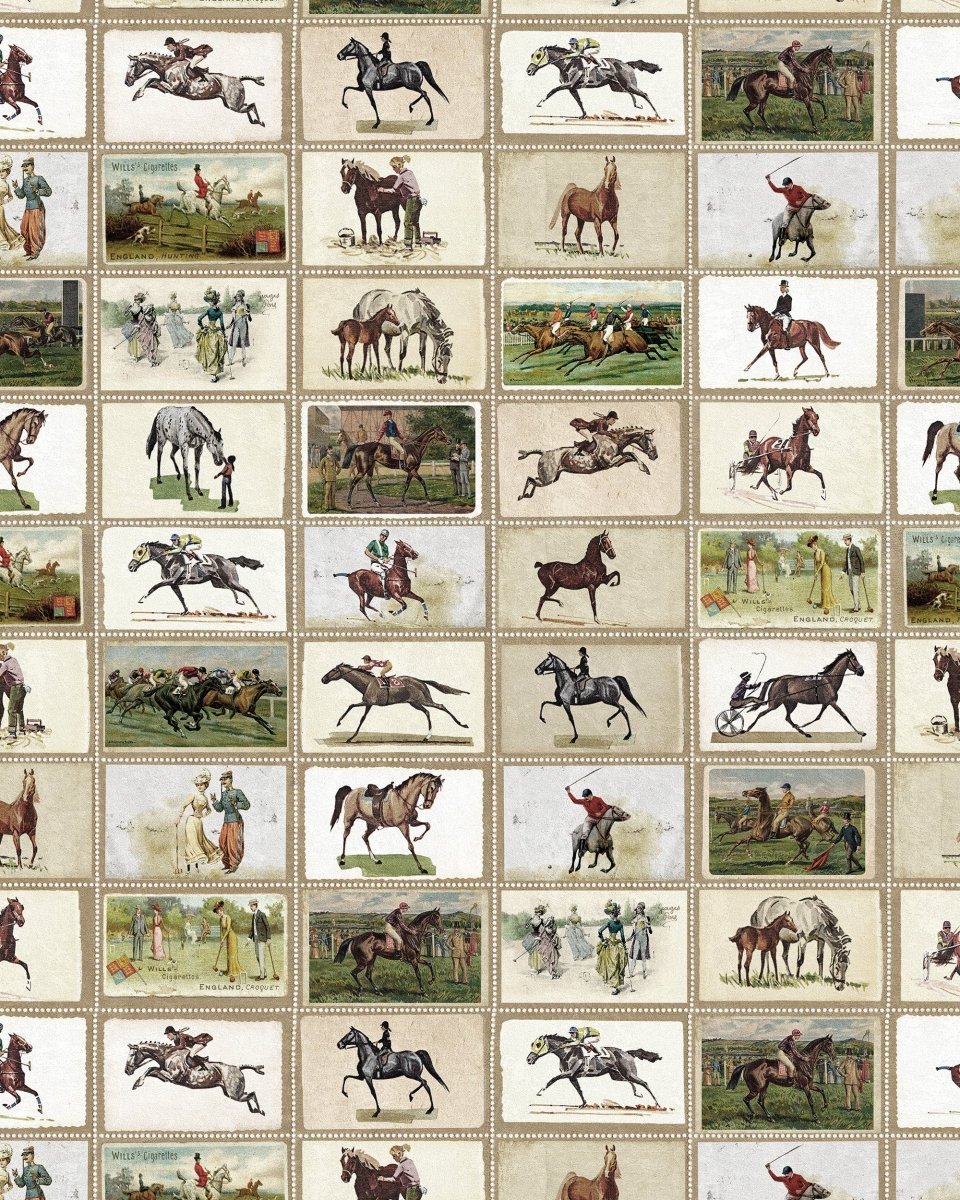 Mind The Gap English Equestrian Stamps Behang WP20631 - LAB COLOUR THE WORLD