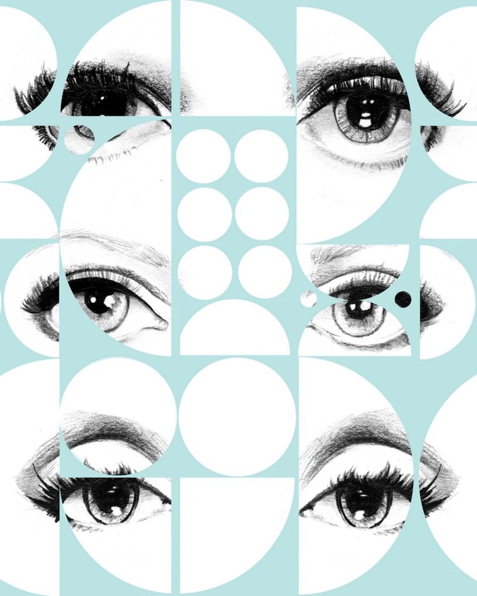 Mind The Gap Eyes and Circles Sky Behang WP20086 - LAB COLOUR THE WORLD