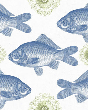 Mind The Gap Fish Blue Behang WP20009 - LAB COLOUR THE WORLD