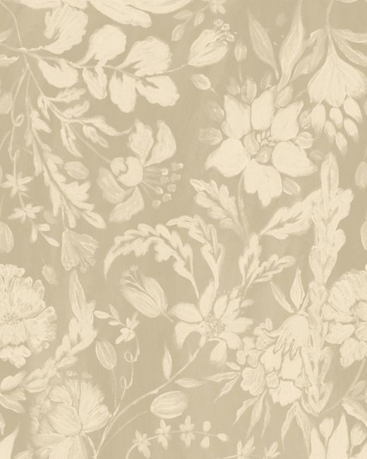 Mind The Gap Flowery Ornament Taupe Behang WP30036 - LAB COLOUR THE WORLD