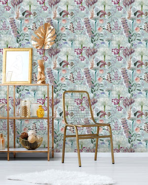 Mind The Gap Garden of Eden Aquamarine Behang WP20325 - LAB COLOUR THE WORLD