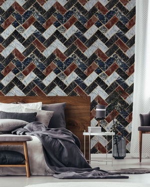 Mind The Gap Herringbone Behang WP20349 - LAB COLOUR THE WORLD