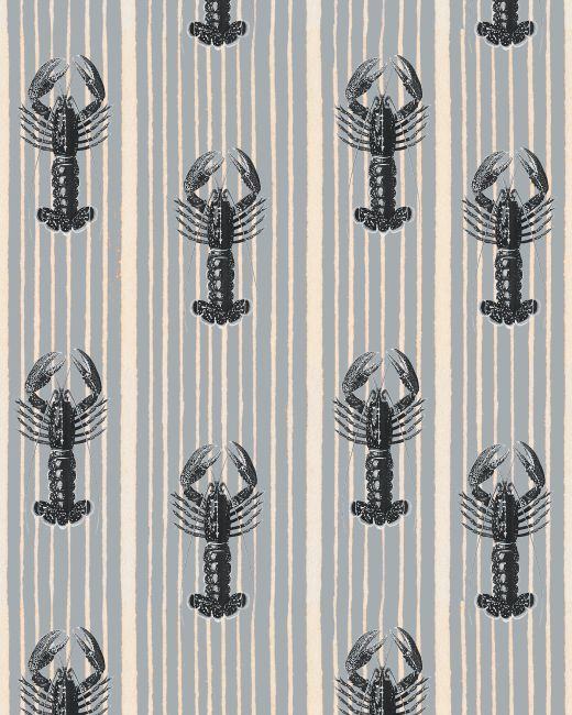 Mind The Gap Mediterranean Lobsters Light Grey Behang WP30063 - LAB COLOUR THE WORLD