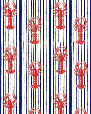 Mind The Gap Mediterranean Lobsters White Behang WP30065 - LAB COLOUR THE WORLD