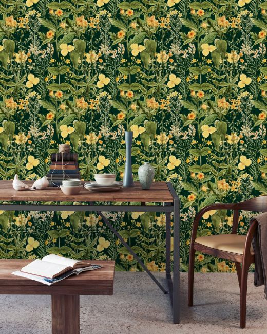 Mind The Gap Mimulus Anthracite Behang WP20322 - LAB COLOUR THE WORLD