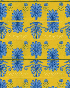 Mind The Gap Mykonos Villa Motif Lemon Behang WP30044 - LAB COLOUR THE WORLD