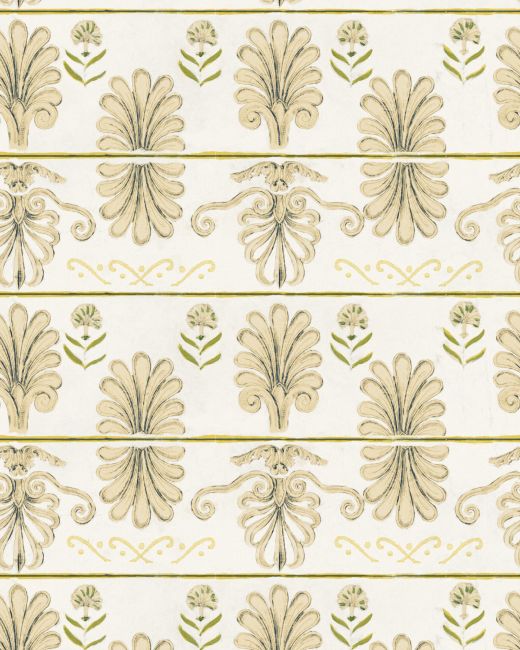 Mind The Gap Mykonos Villa Motif Taupe Behang WP30042 - LAB COLOUR THE WORLD