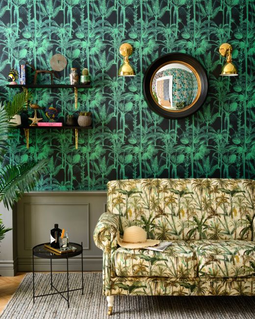 Mind The Gap Palmera Cubana Dark Behang WP20496 - LAB COLOUR THE WORLD