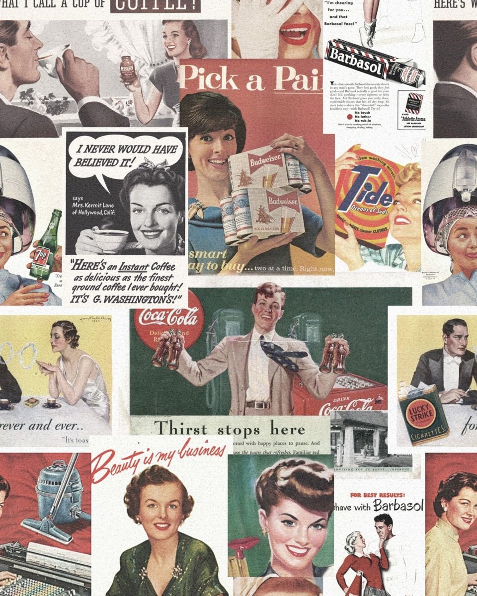Mind The Gap Retro Ads Behang WP20069 - LAB COLOUR THE WORLD
