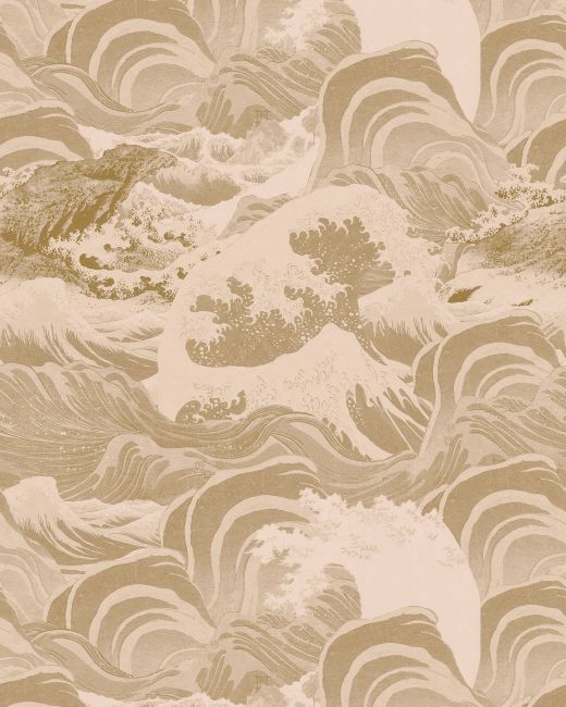 Mind The Gap Sea Waves Taupe Behang WP30062 - LAB COLOUR THE WORLD