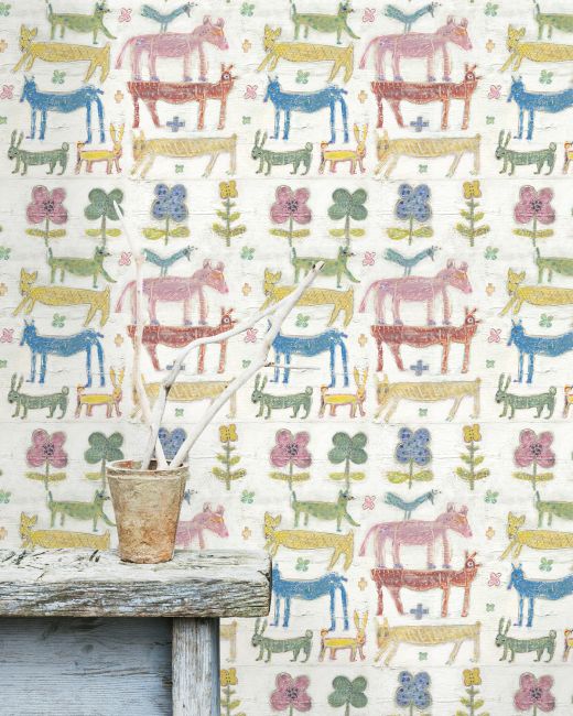Mind The Gap Stacked Animals Behang WP20277 - LAB COLOUR THE WORLD