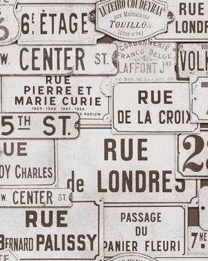 Mind The Gap Street Signs Brown Behang WP20034 - LAB COLOUR THE WORLD