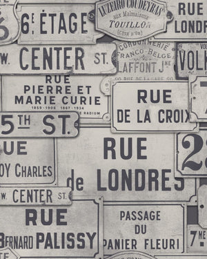 Mind The Gap Street Signs Neutral Behang WP20035 - LAB COLOUR THE WORLD
