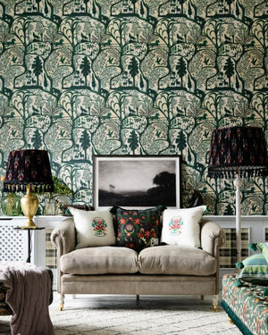 Mind The Gap The Enchanted Woodland Green Behang WP20549 - LAB COLOUR THE WORLD