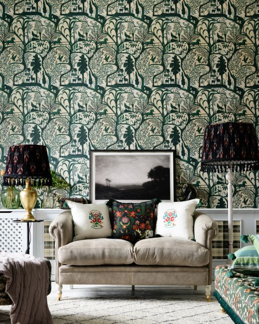 Mind The Gap The Enchanted Woodland Green Behang WP20549 - LAB COLOUR THE WORLD