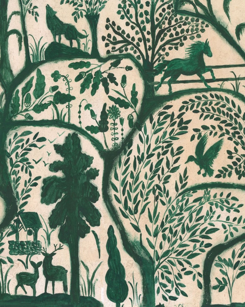 Mind The Gap The Enchanted Woodland Green Behang WP20549 - LAB COLOUR THE WORLD