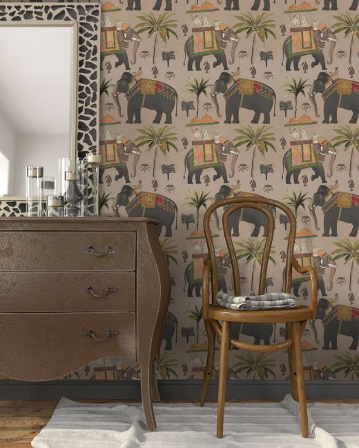Mind The Gap The Procession Taupe Behang WP20258 - LAB COLOUR THE WORLD