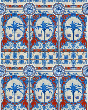 Mind The Gap The Villa Mural Red Behang WP20576 - LAB COLOUR THE WORLD