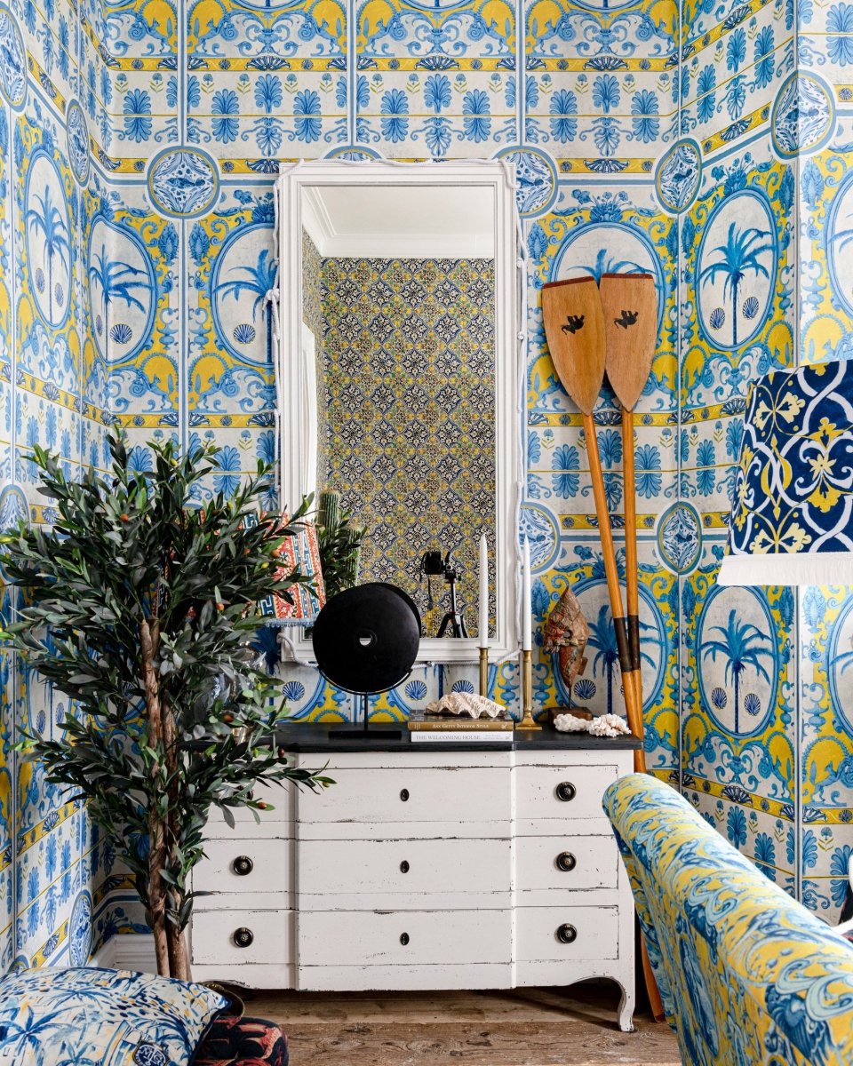 Mind The Gap The Villa Mural Yellow Behang WP20575 - LAB COLOUR THE WORLD