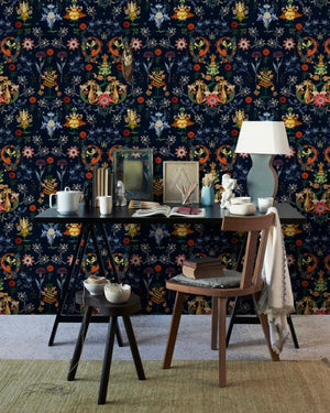Mind The Gap Transylvania Folk in Blue Behang WP20312 - LAB COLOUR THE WORLD