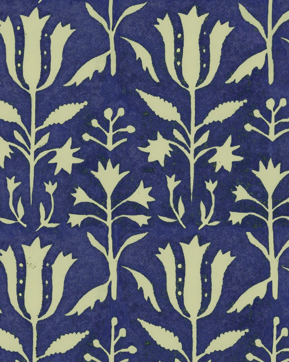 Mind The Gap Tulipan Indigo Behang WP30034 - LAB COLOUR THE WORLD