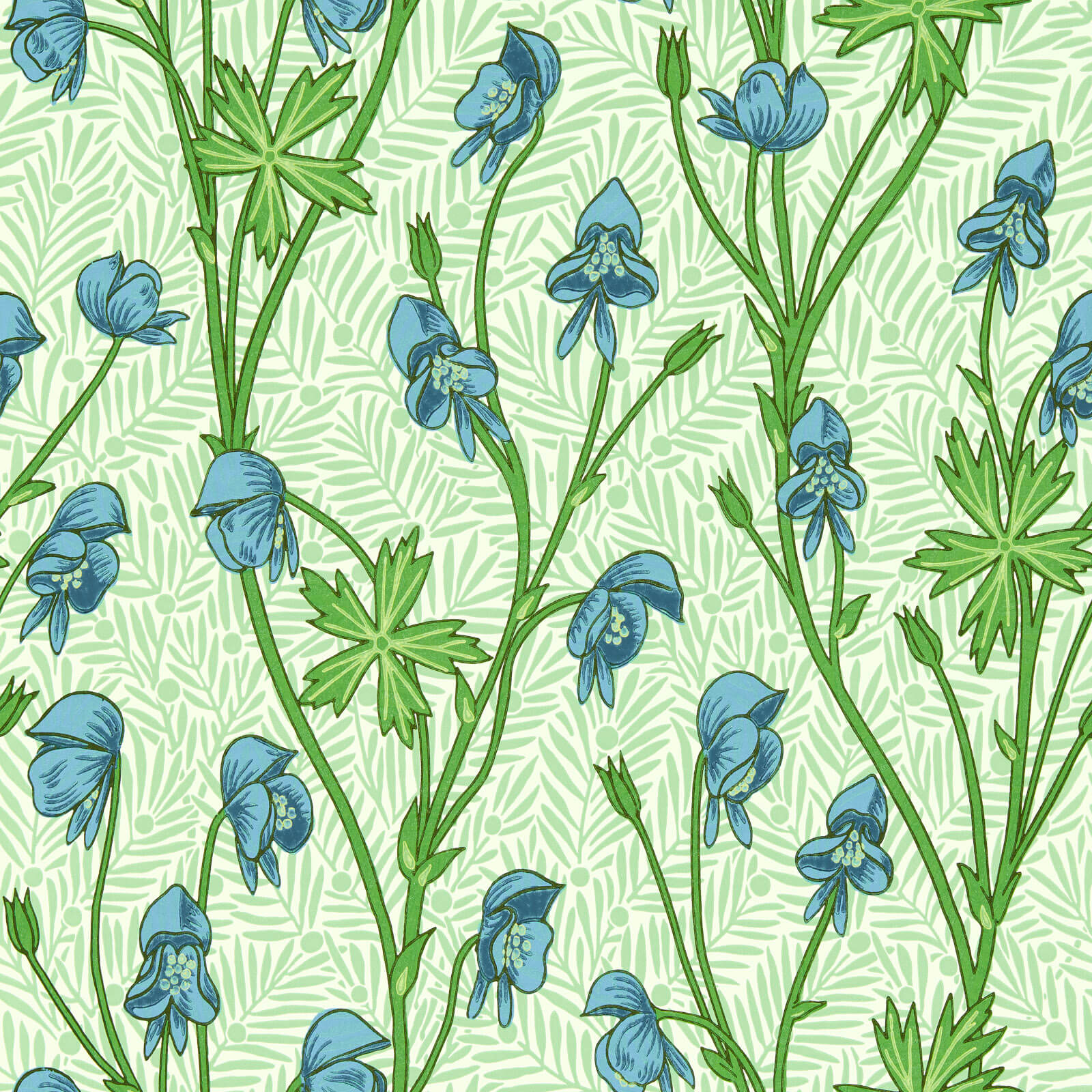 Morris & Co. Monkshood Behang 217343 - LAB COLOUR THE WORLD