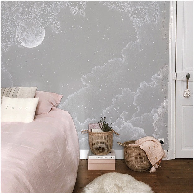 Les Dominotiers Moonlight, Grey Behang DOM 302-1