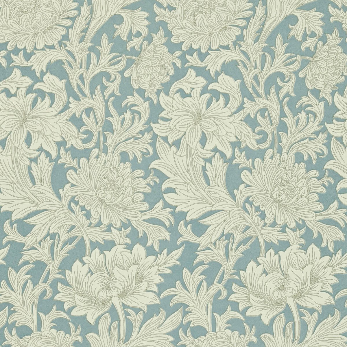 Morris & Co. Chrysanthemum Toile Behang DMOWCH101 - LAB COLOUR THE WORLD