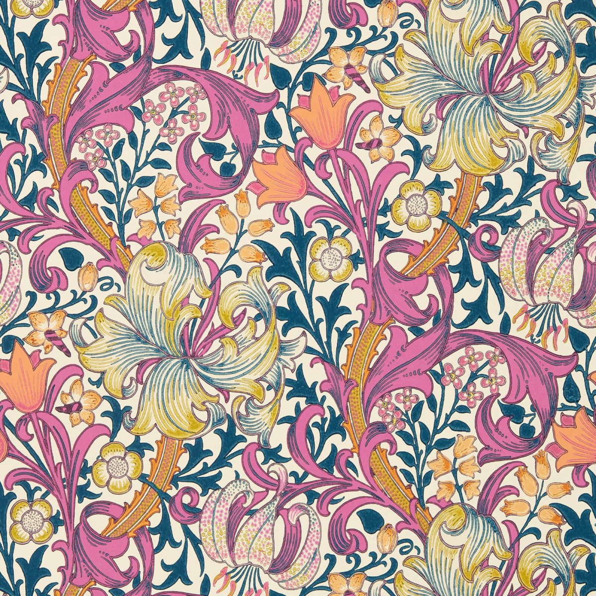 Morris & Co. Golden Lily Behang 510006 - LAB COLOUR THE WORLD