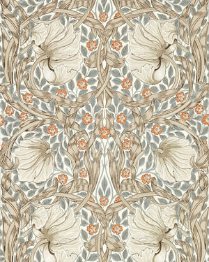 Morris & Co. Pimpernel Linen/Coral Behang 217364 - LAB COLOUR THE WORLD