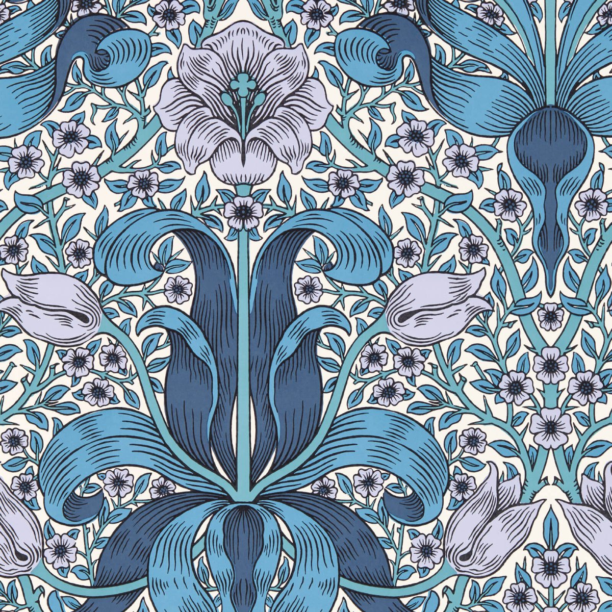 Morris & Co. Spring Thicket Behang 217338 - LAB COLOUR THE WORLD