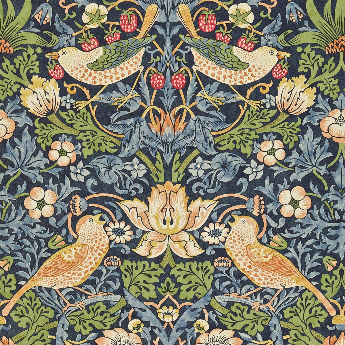 Morris & Co. Strawberry Thief Behang 216476 - LAB COLOUR THE WORLD