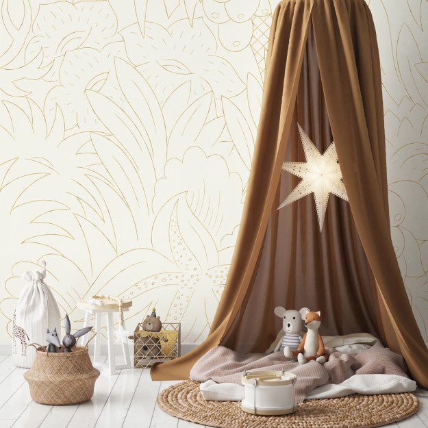 Les Dominotiers New Grove Gold Behang DOM 606