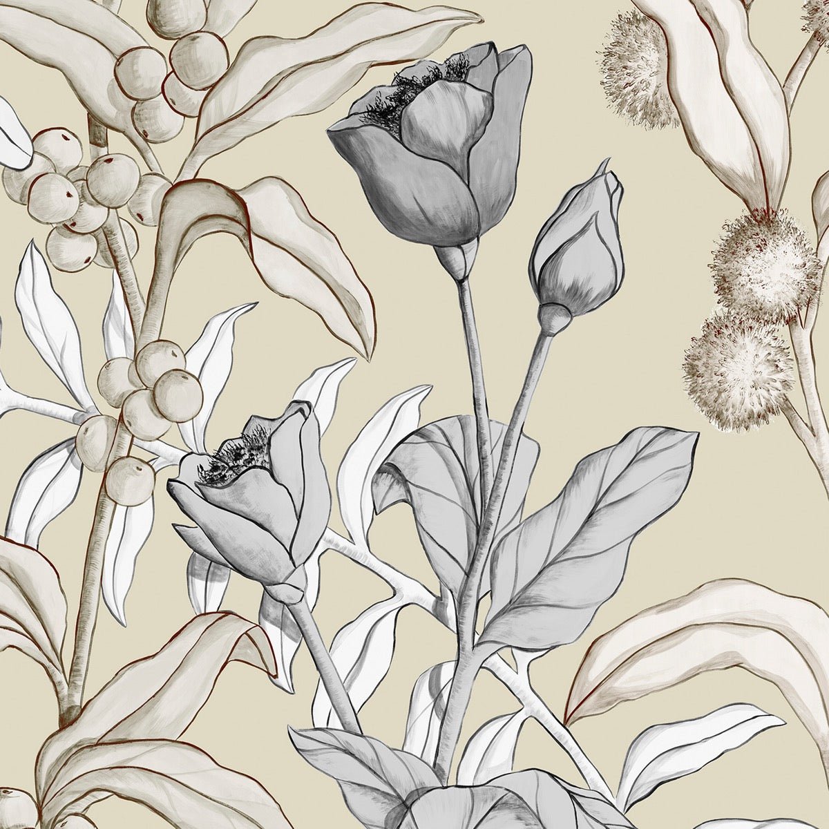 Nobilis Petals And Berries Behang MHP90 - LAB COLOUR THE WORLD