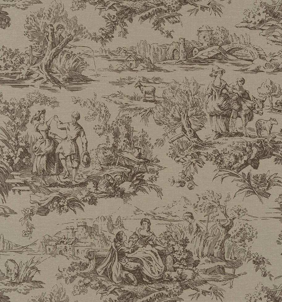 Little Greene Lovers' Toile Behang 0263LOATTIC - LAB COLOUR THE WORLD