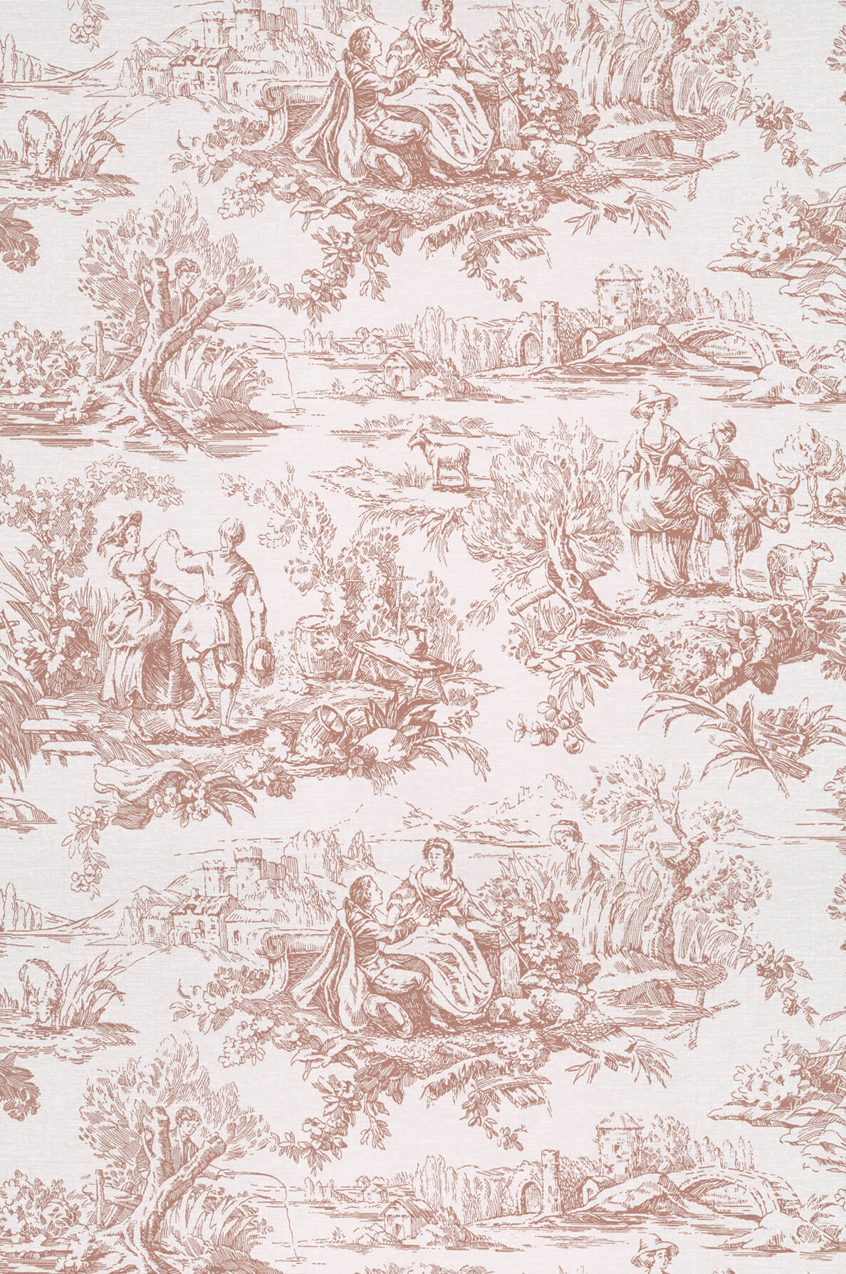 Little Greene Lovers' Toile Behang 0263LOBLUSH - LAB COLOUR THE WORLD