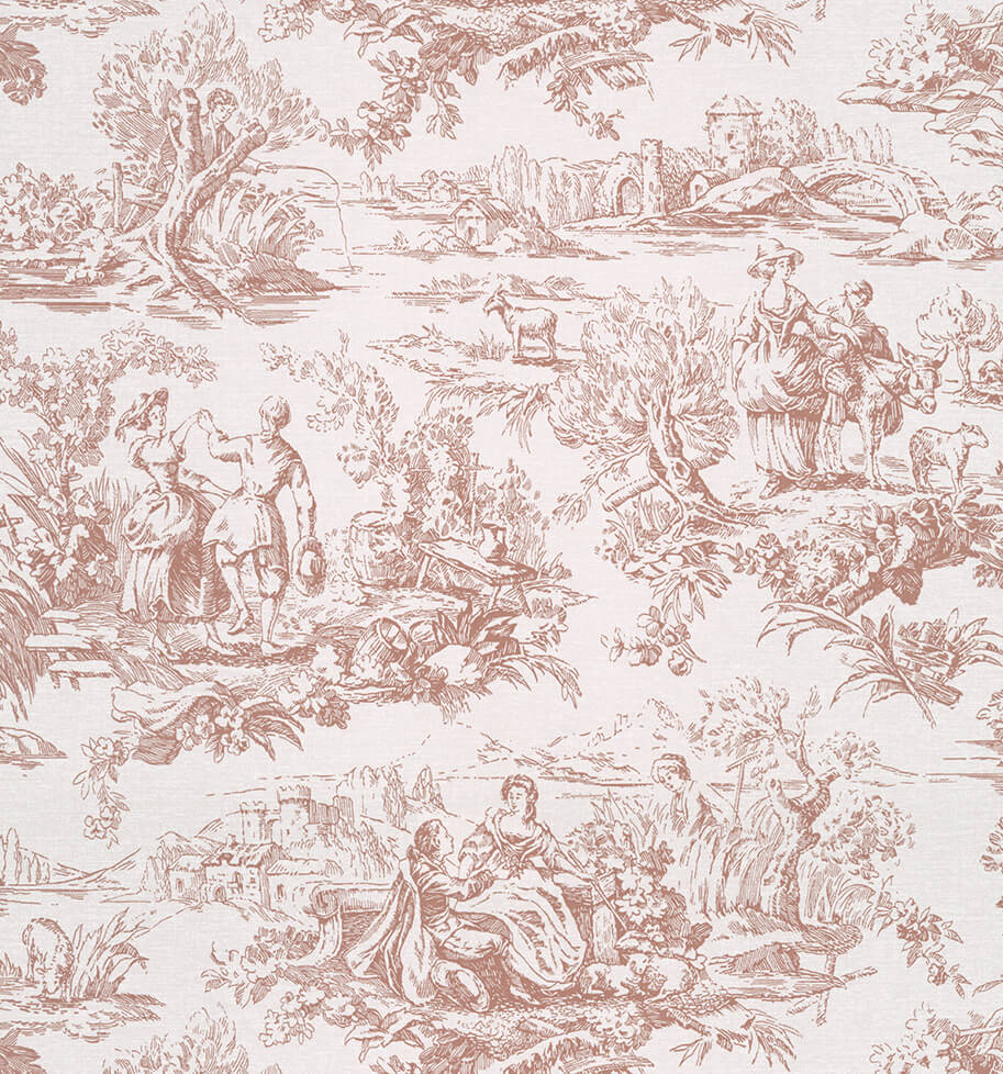 Little Greene Lovers' Toile Behang 0263LOBLUSH - LAB COLOUR THE WORLD