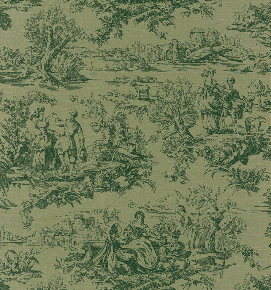Little Greene Lovers' Toile Behang 0263LODARKB - LAB COLOUR THE WORLD