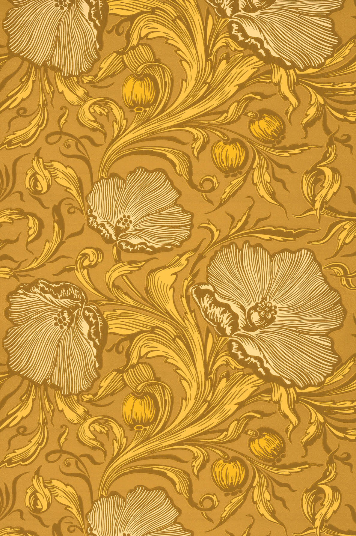 Little Greene Poppy Trail Behang 0263PTYELLO - LAB COLOUR THE WORLD