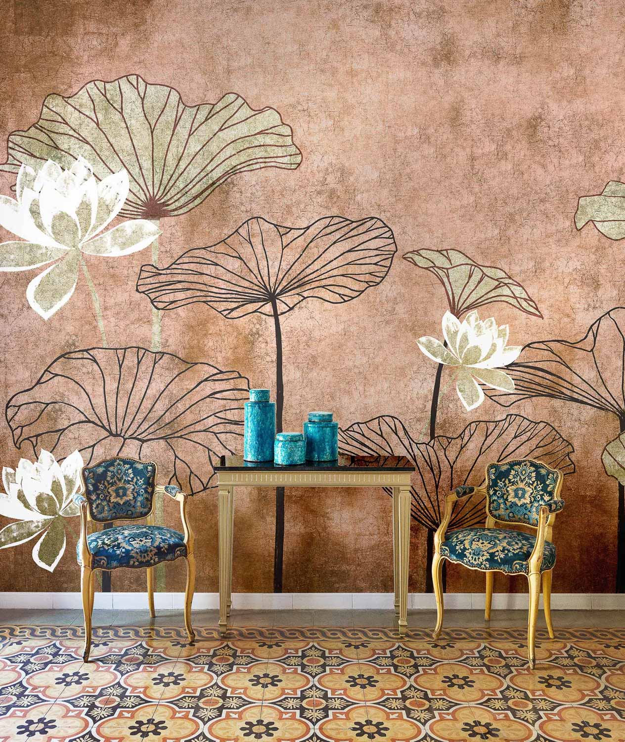 Coordonné Random Metallics Nympha behang 9602001S sfeer afbeelding 1