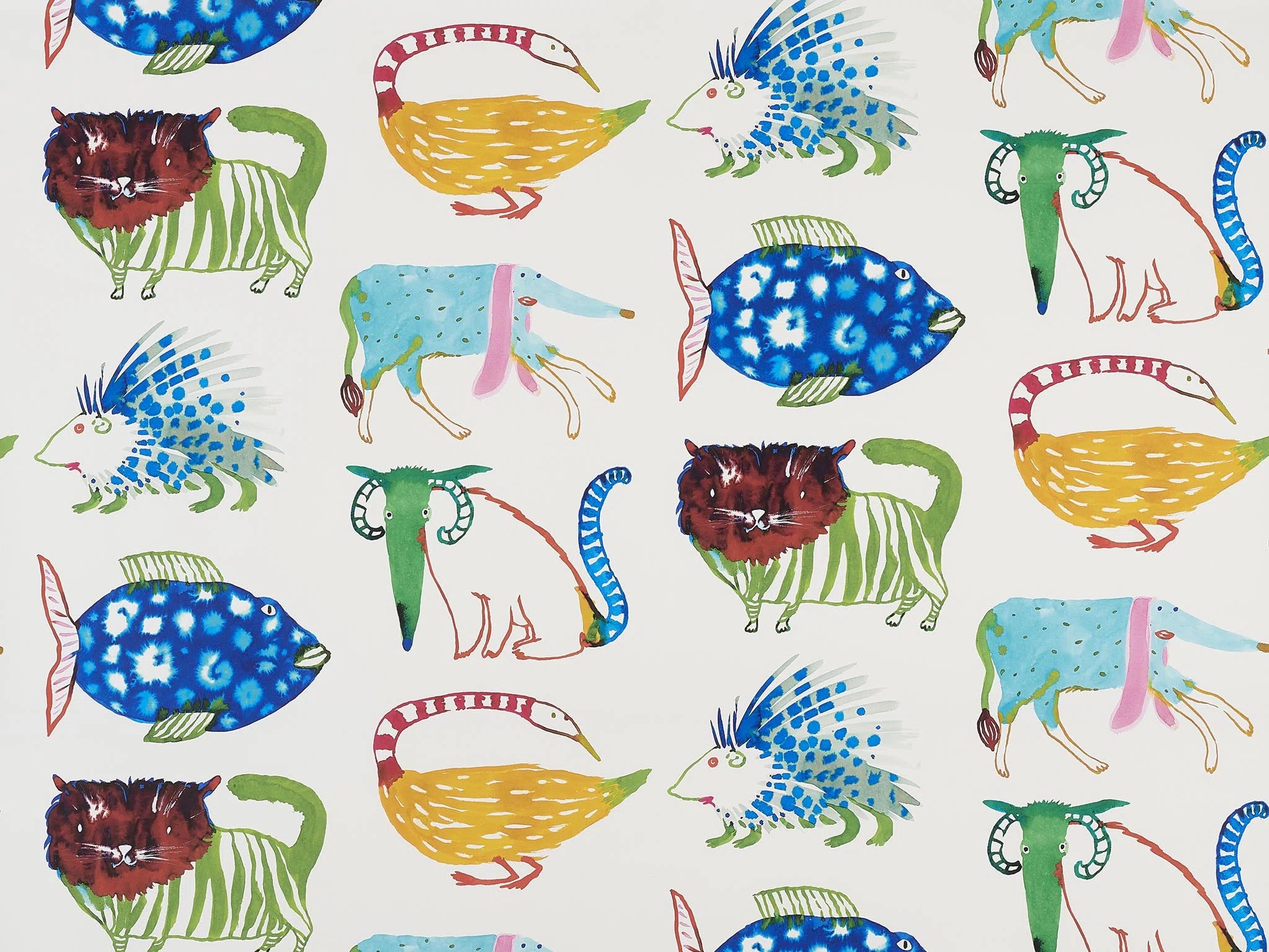 Pierre Frey Mardi gras multicolore Behang FP827001 - LAB COLOUR THE WORLD