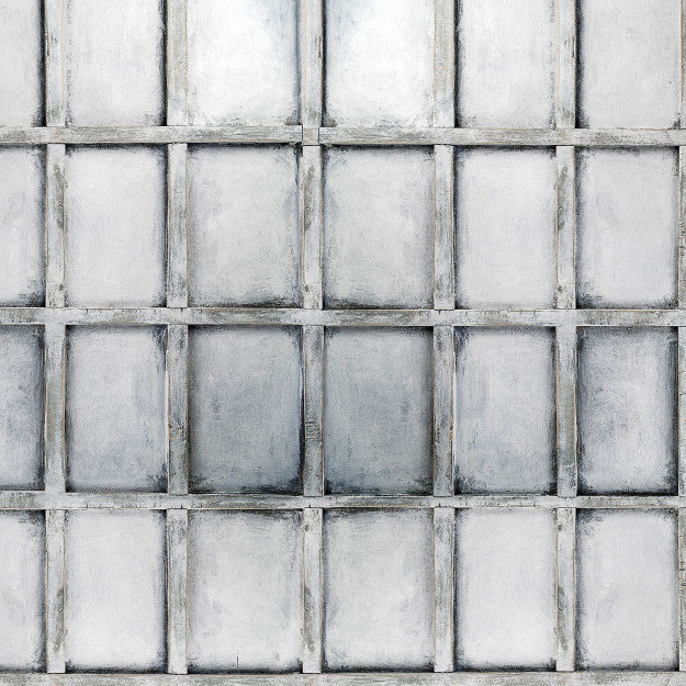Les Dominotiers Old White Wooden Blanc Et Gris Behang DOM 427