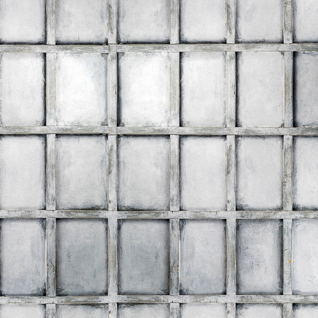 Les Dominotiers Old White Wooden Blanc Et Gris Behang DOM 427