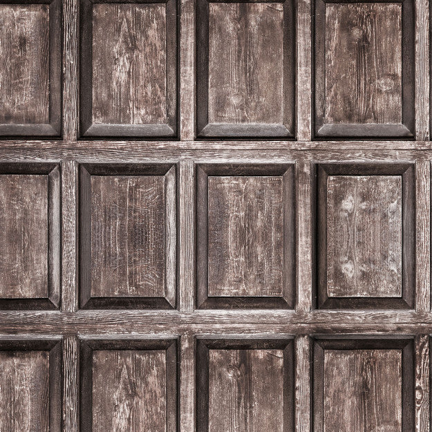 Les Dominotiers Old Wood Panels Marron Behang DOM 426
